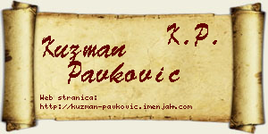 Kuzman Pavković vizit kartica